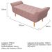 Recamier Estofado Ari 195 cm King Size Suede Rosê - Amarena Móveis