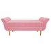 Recamier Estofado Ari 195 cm King Size Suede Rosa Bebê - Amarena Móveis