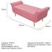 Recamier Estofado Ari 195 cm King Size Suede Rosa Bebê - Amarena Móveis