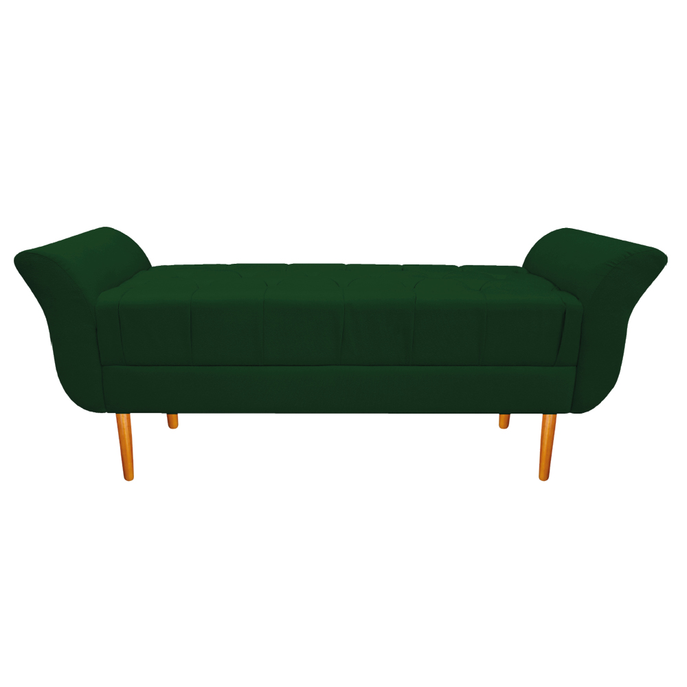 Recamier Estofado Ari 195 cm King Size Suede Verde - Amarena Móveis