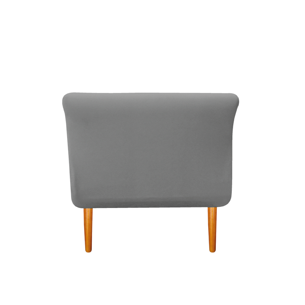 Recamier Estofado Ari 90 cm Solteiro Corano Cinza - Amarena Móveis