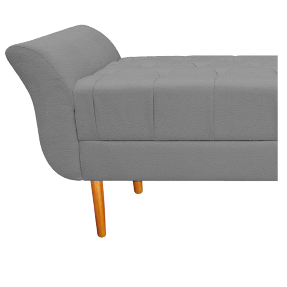 Recamier Estofado Ari 90 cm Solteiro Corano Cinza - Amarena Móveis