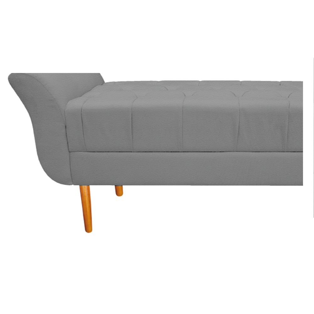 Recamier Estofado Ari 90 cm Solteiro Corano Cinza - Amarena Móveis