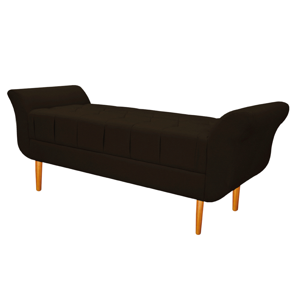 Recamier Estofado Ari 90 cm Solteiro Corano Marrom - Amarena Móveis