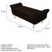 Recamier Estofado Ari 90 cm Solteiro Corano Marrom - Amarena Móveis