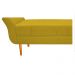 Recamier Estofado Ari 90 cm Solteiro Suede Amarelo - Amarena Móveis