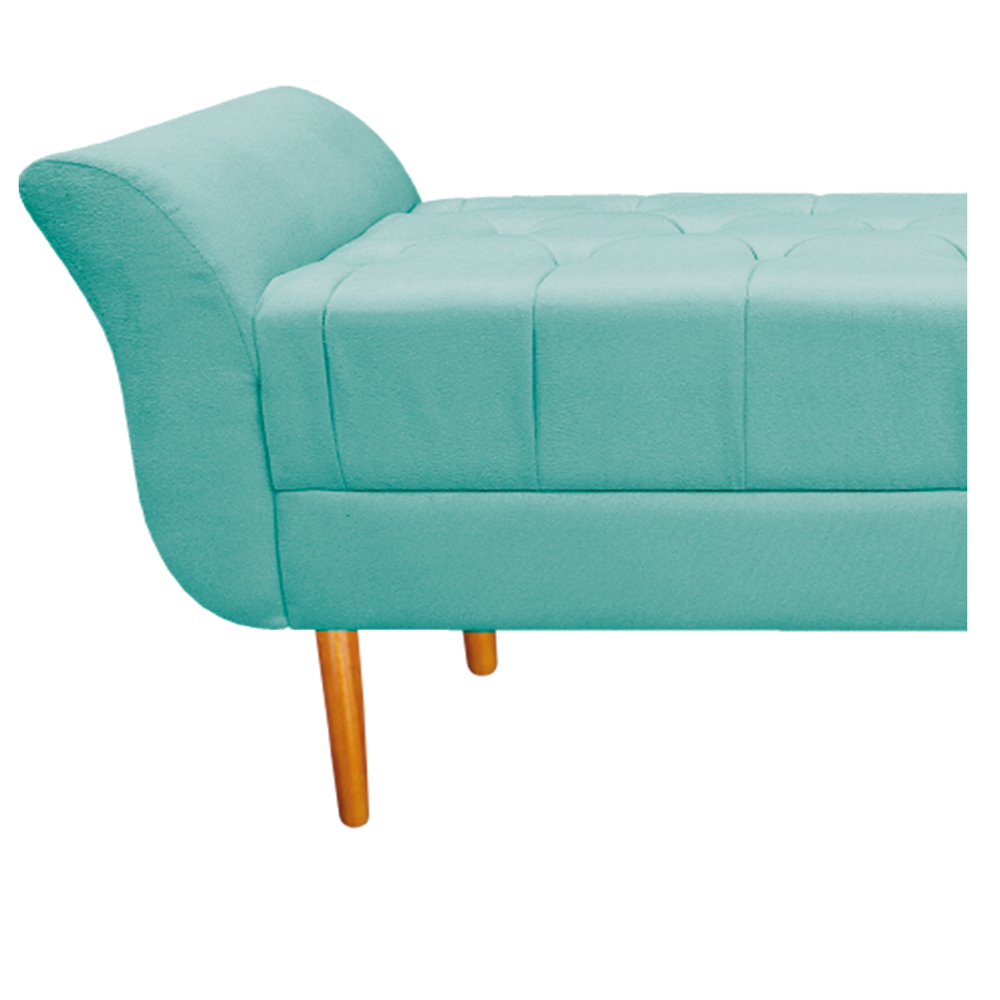 Recamier Estofado Ari 90 cm Solteiro Suede Azul Tiffany - Amarena Móveis