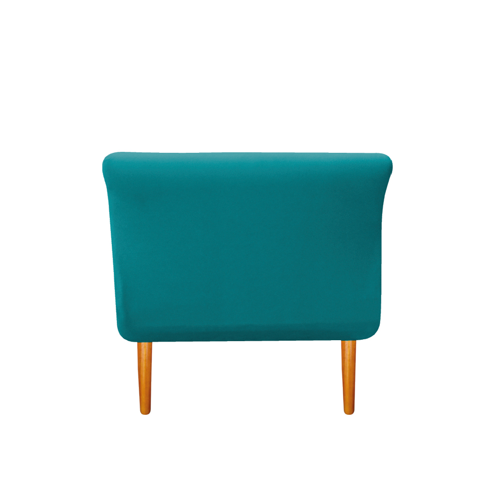 Recamier Estofado Ari 90 cm Solteiro Suede Azul Turquesa - Amarena Móveis