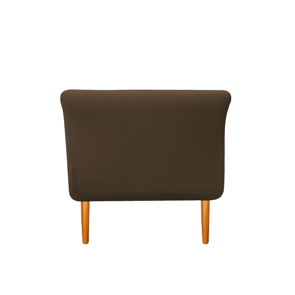 Recamier Estofado Ari 90 cm Solteiro Suede Marrom - Amarena Móveis