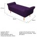 Recamier Estofado Ari 90 cm Solteiro Suede Roxo - Amarena Móveis
