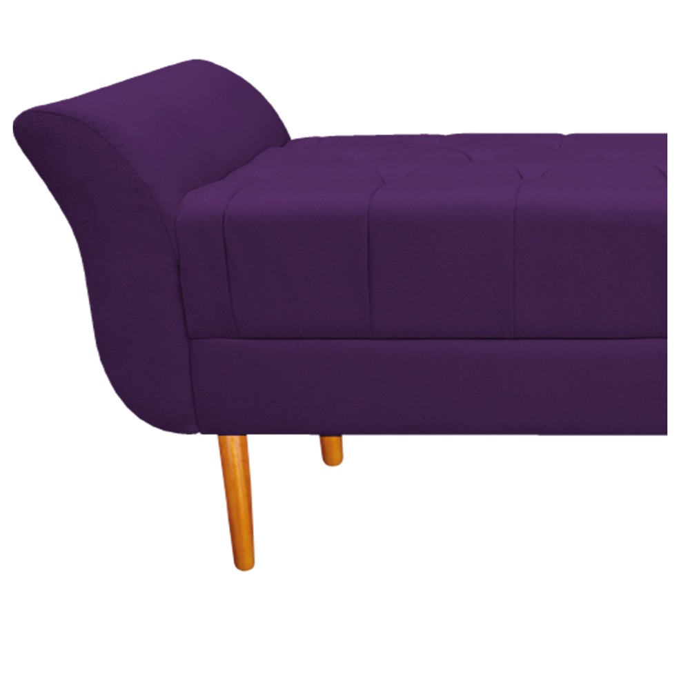 Recamier Estofado Ari 90 cm Solteiro Suede Roxo - Amarena Móveis