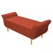Recamier Estofado Ari 90 cm Solteiro Suede Terracota - Amarena Móveis
