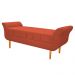Recamier Estofado Ari 90 cm Solteiro Suede Terracota - Amarena Móveis