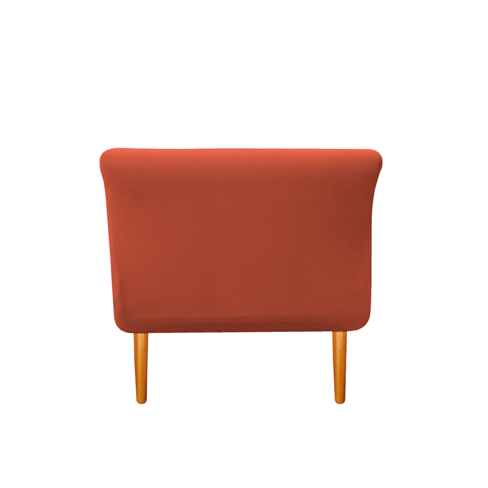 Recamier Estofado Ari 90 cm Solteiro Suede Terracota - Amarena Móveis