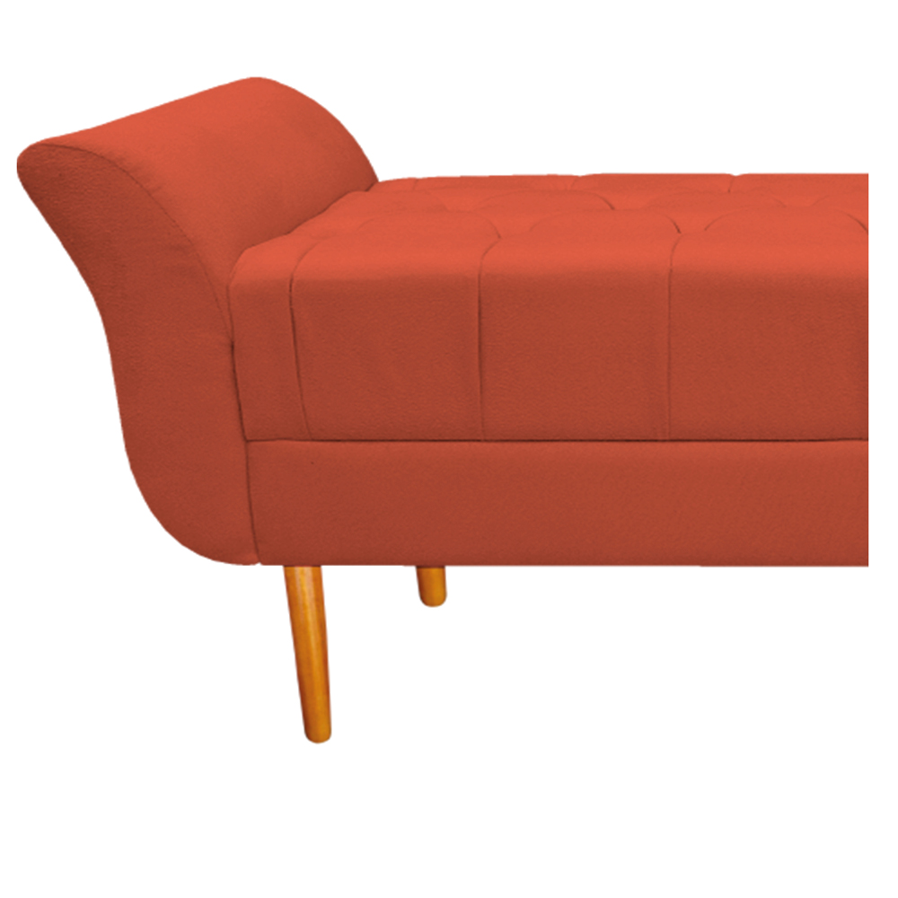 Recamier Estofado Ari 90 cm Solteiro Suede Terracota - Amarena Móveis
