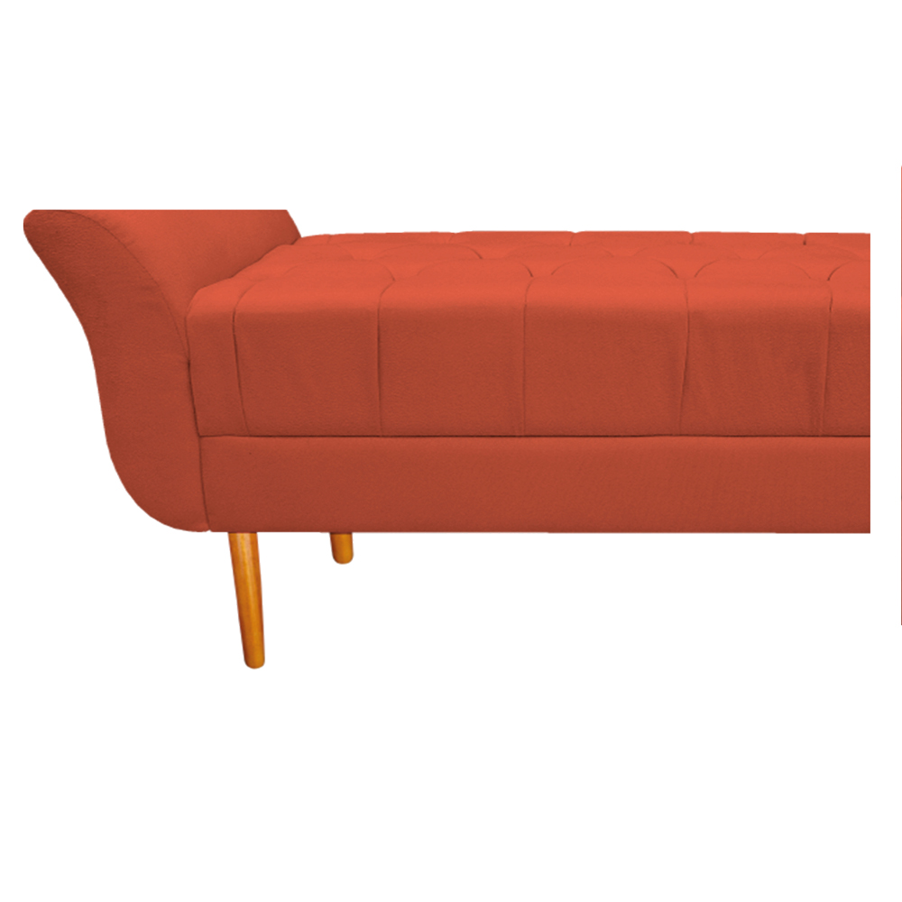 Recamier Estofado Ari 90 cm Solteiro Suede Terracota - Amarena Móveis