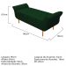 Recamier Estofado Ari 90 cm Solteiro Suede Verde - Amarena Móveis