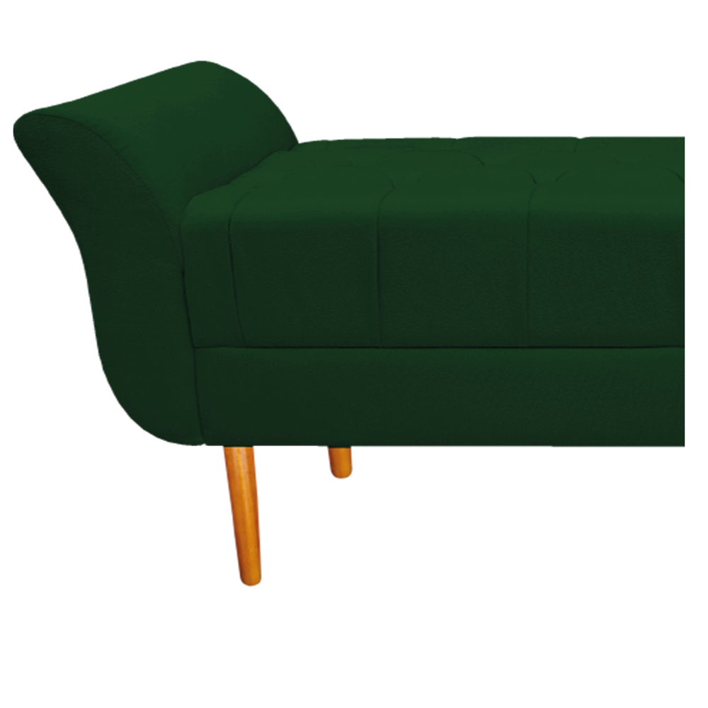 Recamier Estofado Ari 90 cm Solteiro Suede Verde - Amarena Móveis