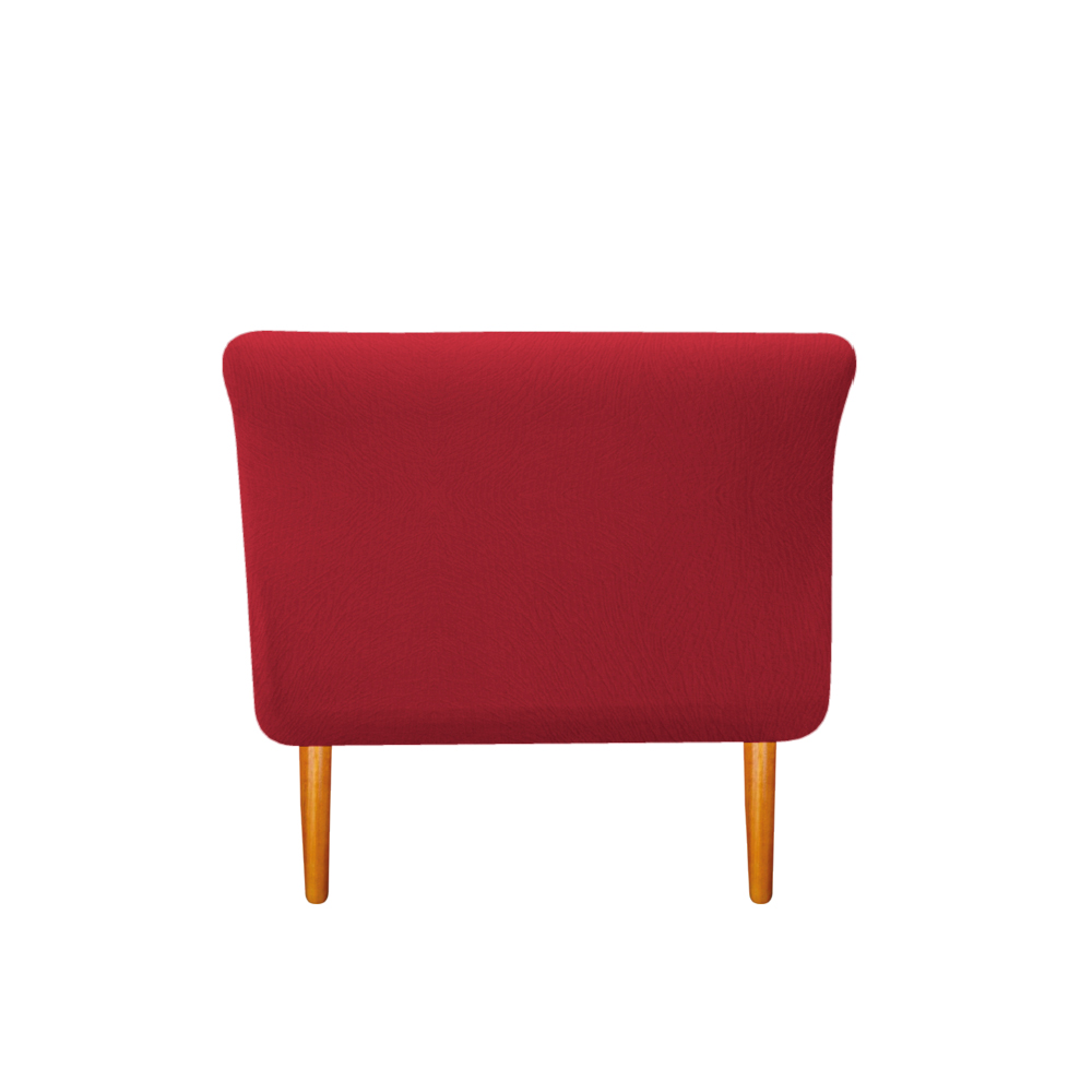 Recamier Estofado Ari 90 cm Solteiro Suede Vermelho - Amarena Móveis