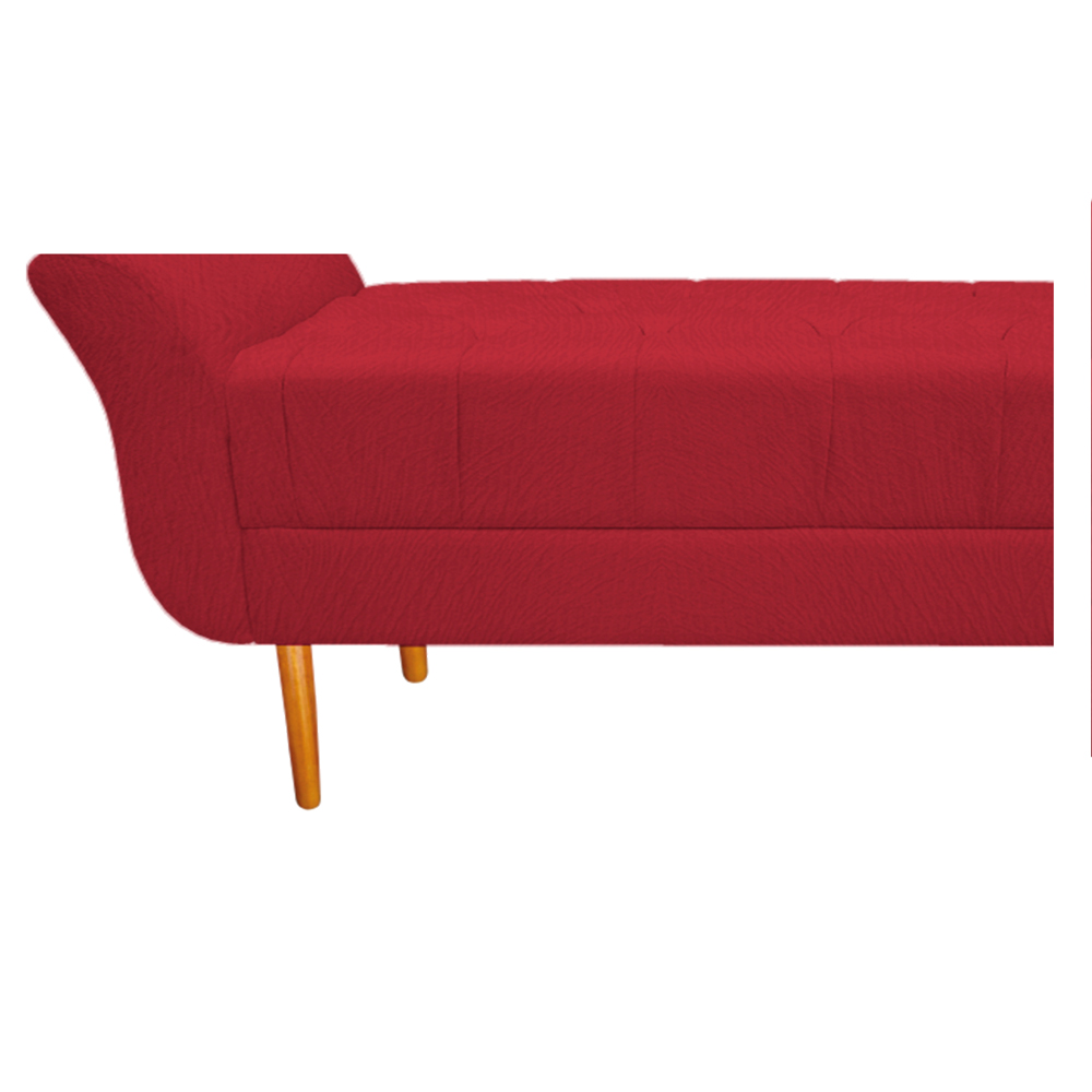 Recamier Estofado Ari 90 cm Solteiro Suede Vermelho - Amarena Móveis