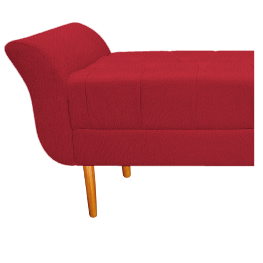 Recamier Estofado Ari 90 cm Solteiro Suede Vermelho - Amarena Móveis
