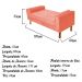 Recamier Félix King Size 195cm Suede Coral - Amarena Móveis
