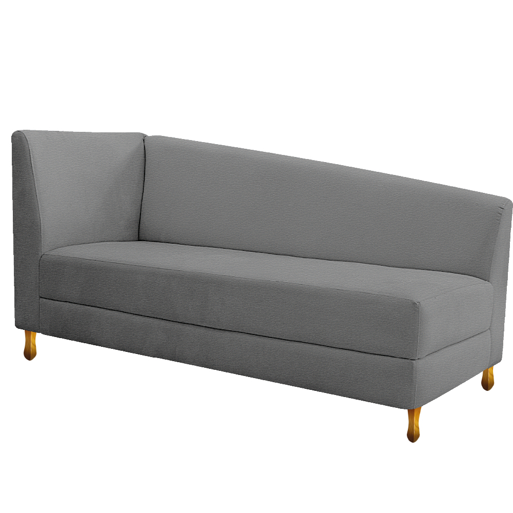 Recamier Valéria 140cm Lado Direito Corano Cinza - Amarena Móveis