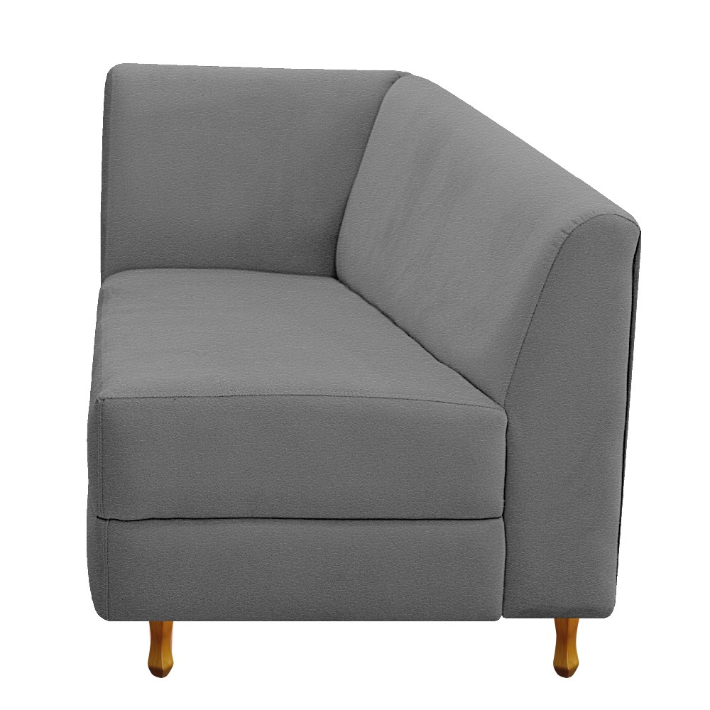 Recamier Valéria 140cm Lado Direito Corano Cinza - Amarena Móveis