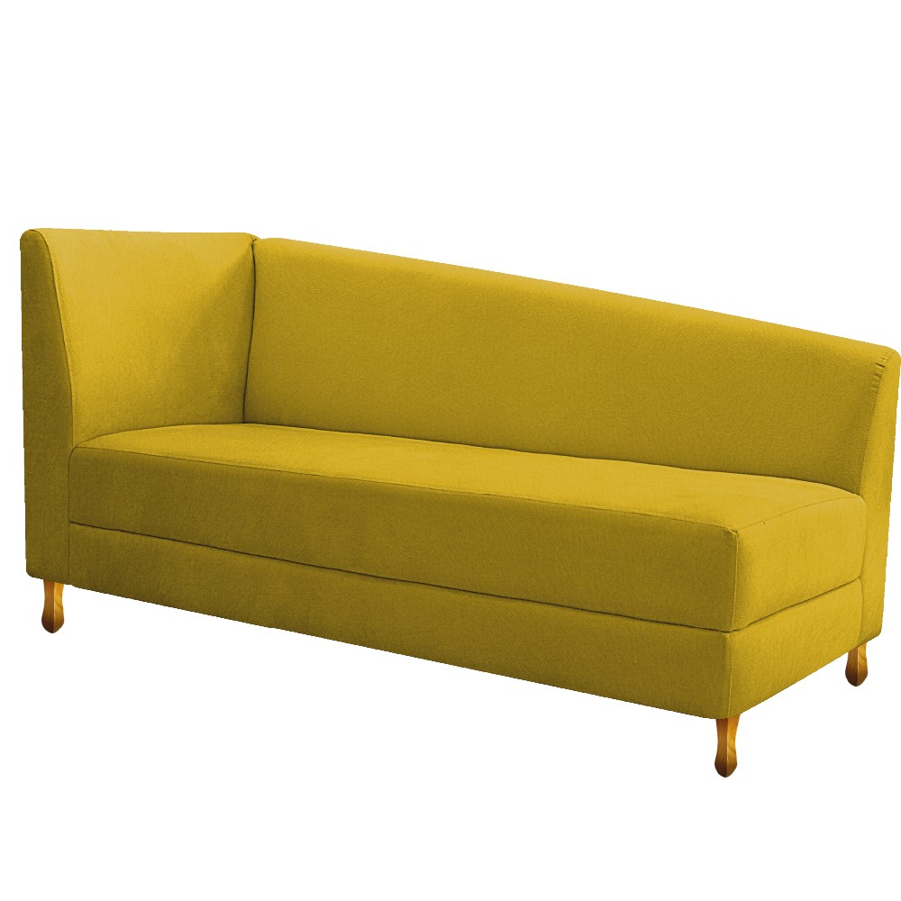 Recamier Valéria 140cm Lado Direito Suede Amarelo - Amarena Móveis
