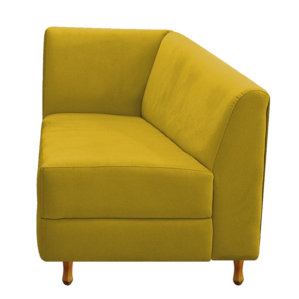 Recamier Valéria 140cm Lado Direito Suede Amarelo - Amarena Móveis