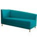 Recamier Valéria 140cm Lado Direito Suede Azul Turquesa - Amarena Móveis