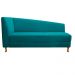 Recamier Valéria 140cm Lado Direito Suede Azul Turquesa - Amarena Móveis