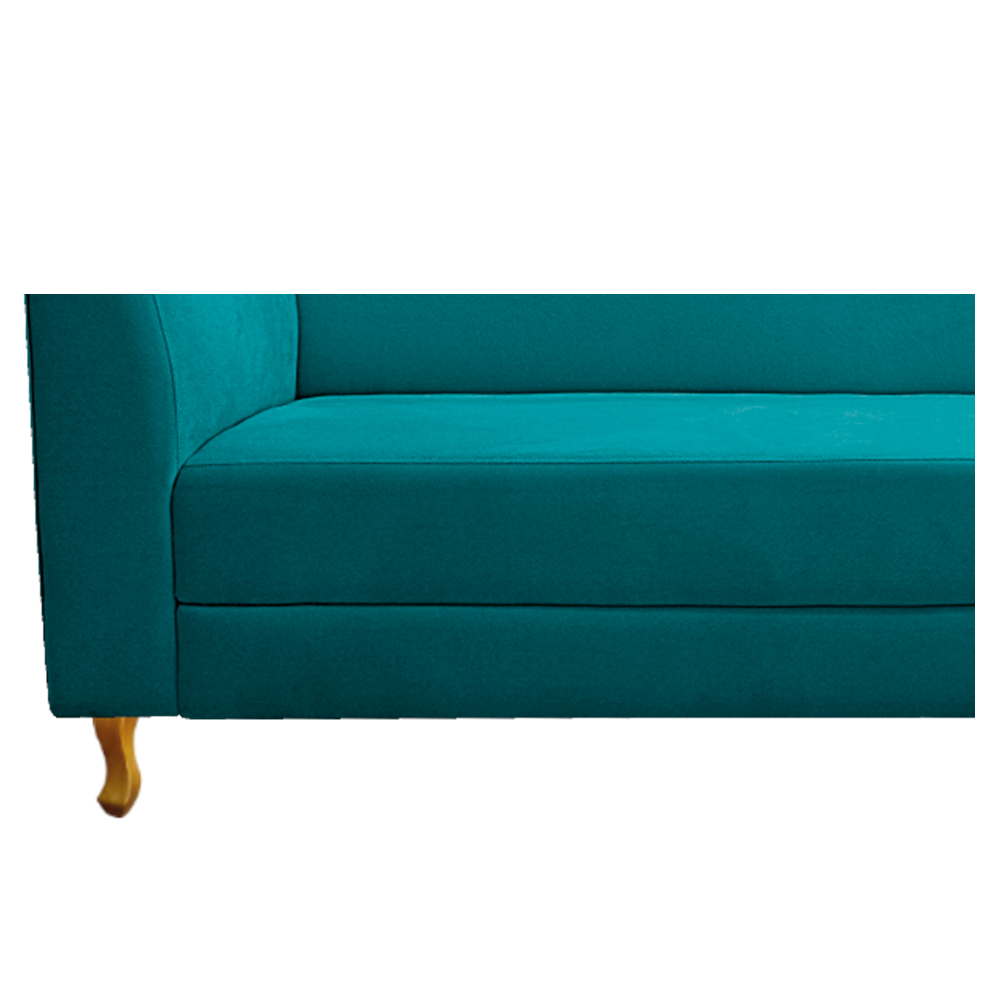 Recamier Valéria 140cm Lado Direito Suede Azul Turquesa - Amarena Móveis