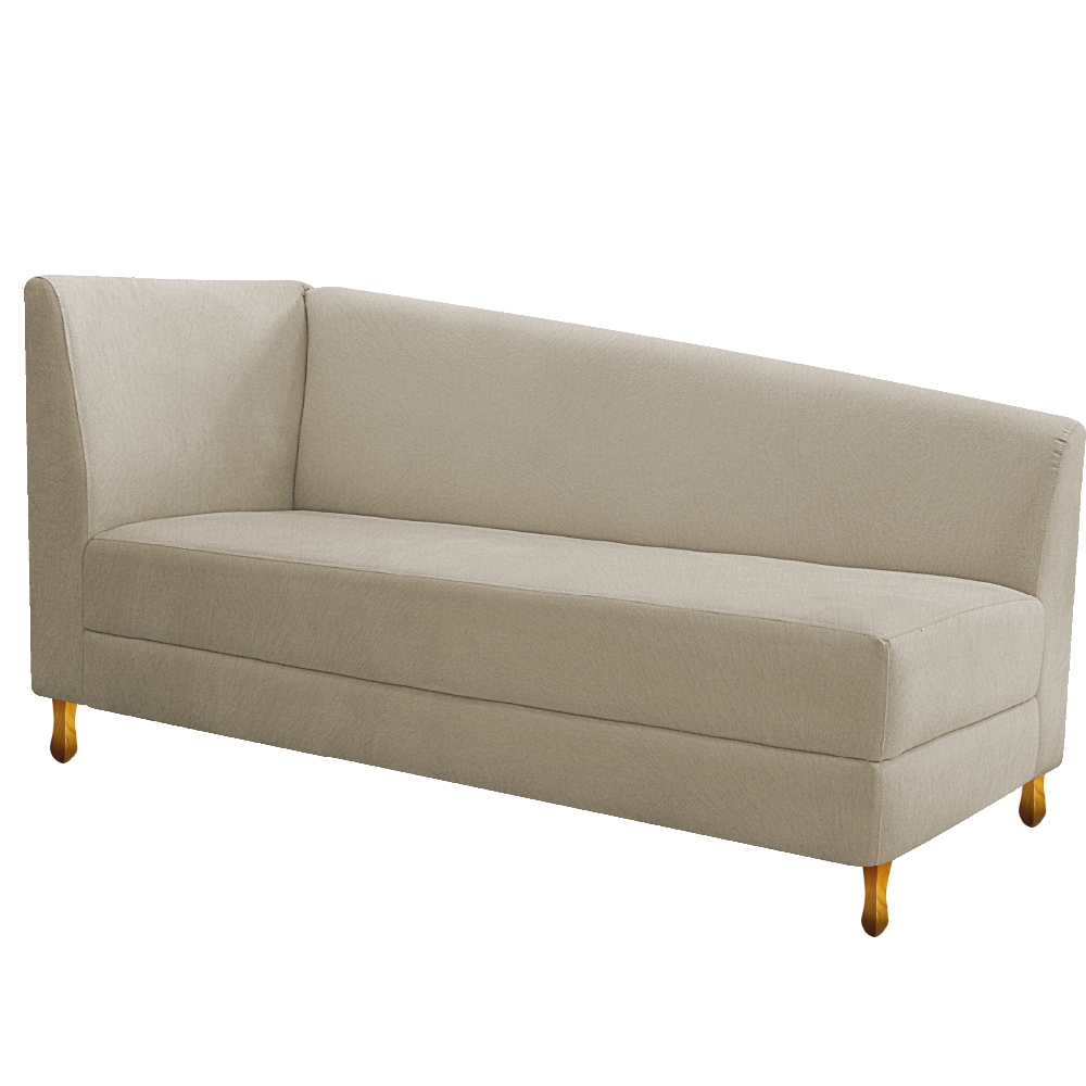 Recamier Valéria 140cm Lado Direito Suede Bege - Amarena Móveis