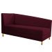 Recamier Valéria 140cm Lado Direito Suede Bordô - Amarena Móveis