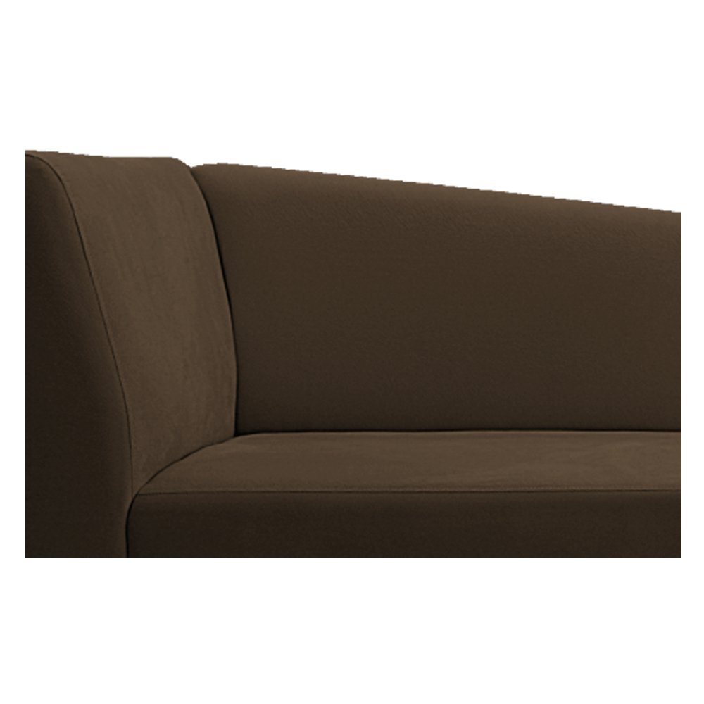Recamier Valéria 140cm Lado Direito Suede Marrom - Amarena Móveis