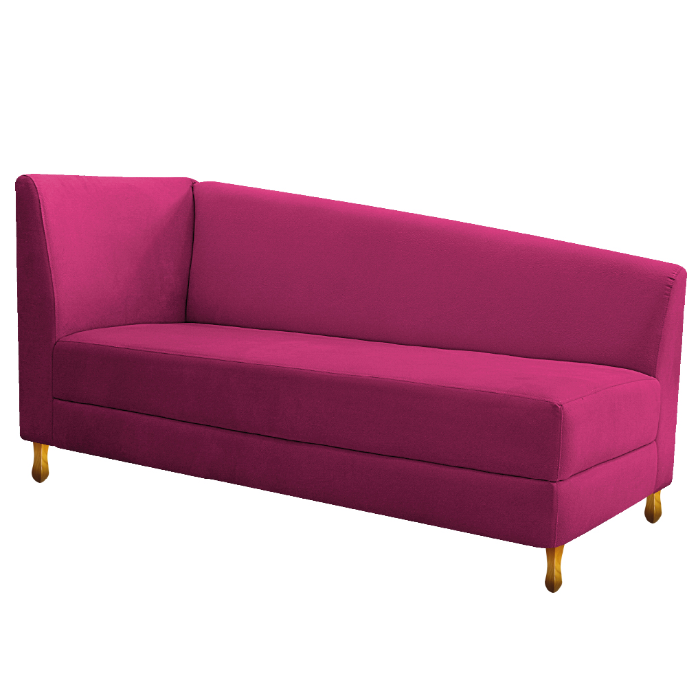 Recamier Valéria 140cm Lado Direito Suede Pink - Amarena Móveis