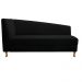 Recamier Valéria 140cm Lado Direito Suede Preto - Amarena Móveis