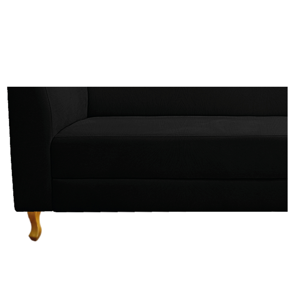 Recamier Valéria 140cm Lado Direito Suede Preto - Amarena Móveis