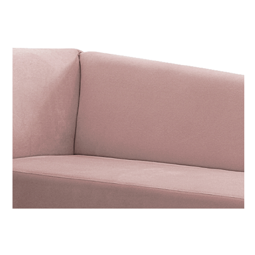 Recamier Valéria 140cm Lado Direito Suede Rosê - Amarena Móveis