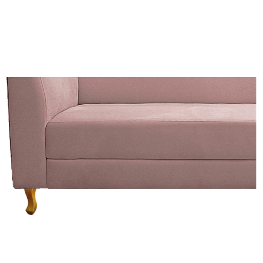 Recamier Valéria 140cm Lado Direito Suede Rosê - Amarena Móveis