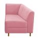 Recamier Valéria 140cm Lado Direito Suede Rosa Bebê- Amarena Móveis