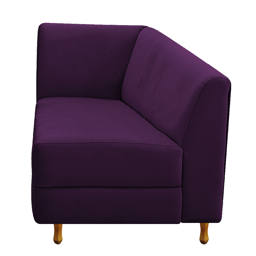 Recamier Valéria 140cm Lado Direito Suede Roxo - Amarena Móveis