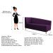 Recamier Valéria 140cm Lado Direito Suede Roxo - Amarena Móveis