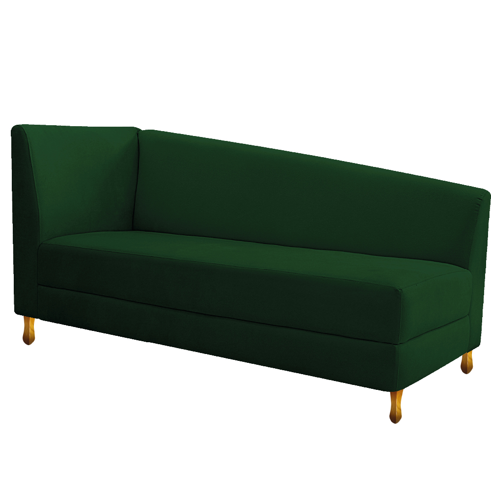 Recamier Valéria 140cm Lado Direito Suede Verde - Amarena Móveis