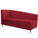 Recamier Valéria 140cm Lado Direito Suede Vermelho - Amarena Móveis