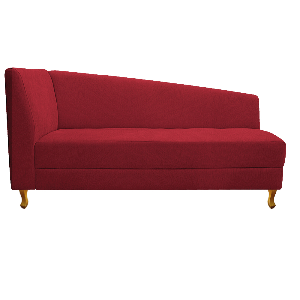 Recamier Valéria 140cm Lado Direito Suede Vermelho - Amarena Móveis
