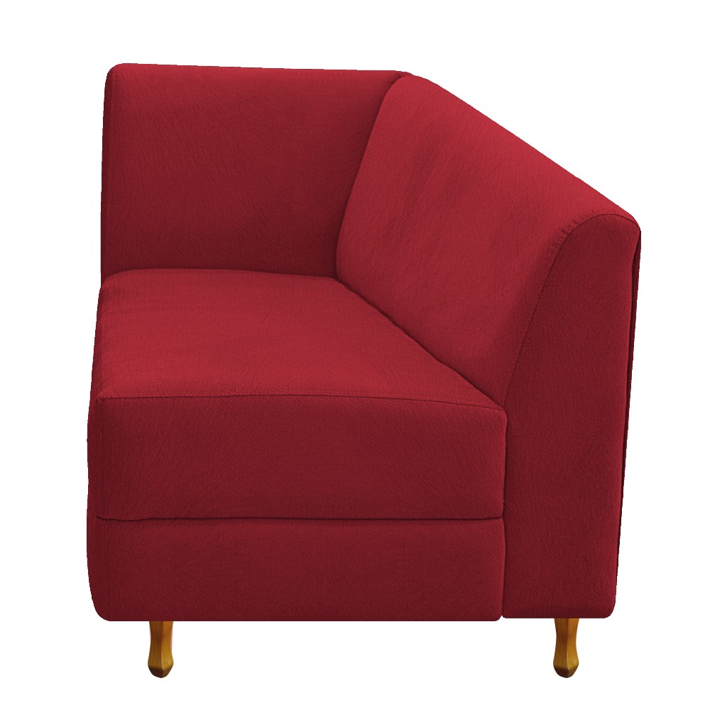 Recamier Valéria 140cm Lado Direito Suede Vermelho - Amarena Móveis