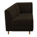 Recamier Valéria 140cm Lado Esquerdo Corano Marrom - Amarena Móveis