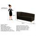 Recamier Valéria 140cm Lado Esquerdo Corano Marrom - Amarena Móveis